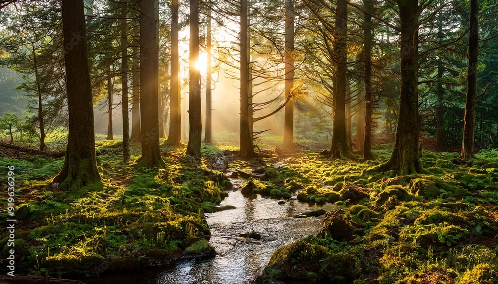 Fototapeta premium Mystical Forest at Dawn