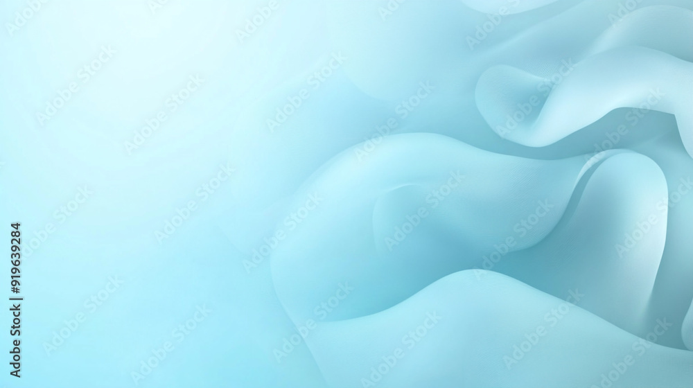 Obraz premium soft light blue wave papercut background.