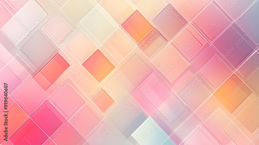 Abstract Geometric Background with Pink and Orange Squares. Abstract Geometric Background with Pink and Orange Squares.