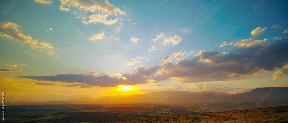 mountains distant, clouds in the sky above mountains distant, clouds in the sky above