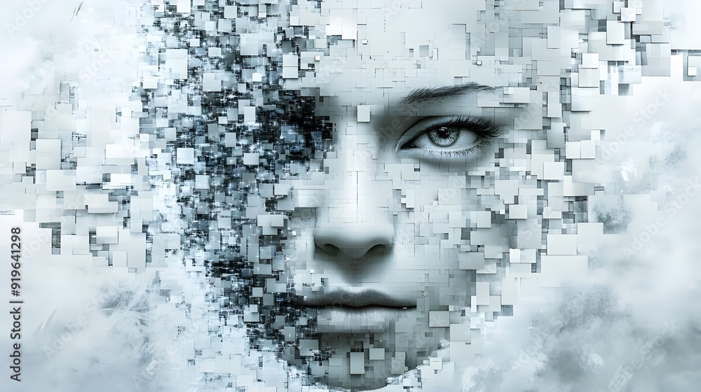 Digital Identity - Abstract Portrait. Digital Identity - Abstract Portrait.