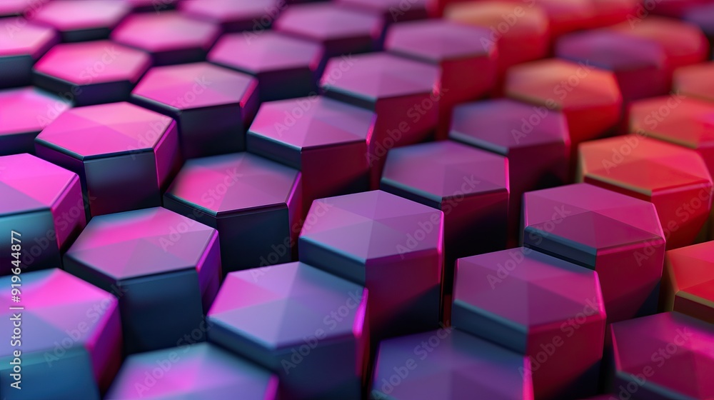 Abstract geometric background with layered hexagons Abstract geometric background with layered hexagons