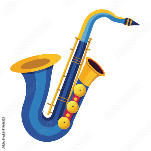 saxophone isolated on white background