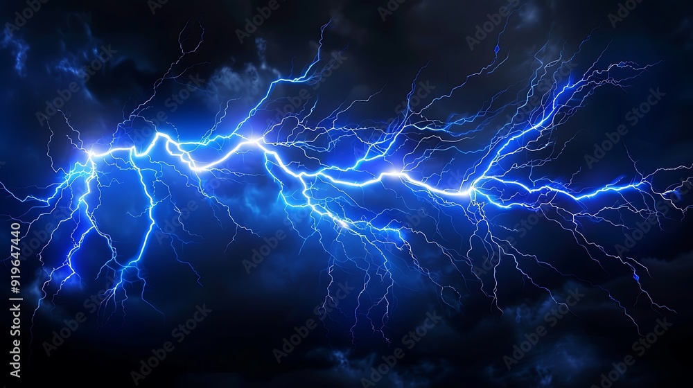Electric Blue Lightning Strike Electric Blue Lightning Strike
