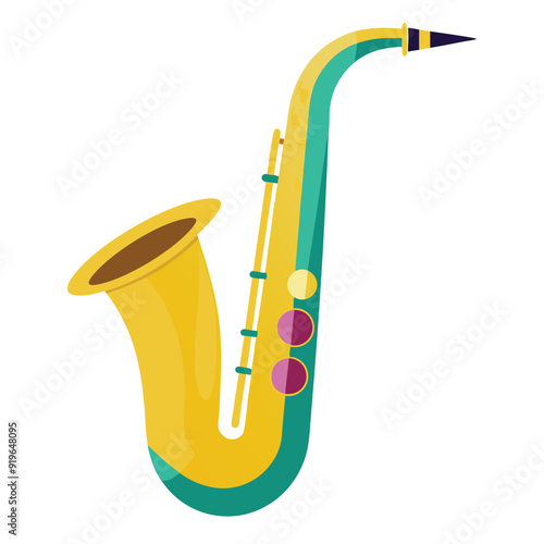 saxophone isolated on white background