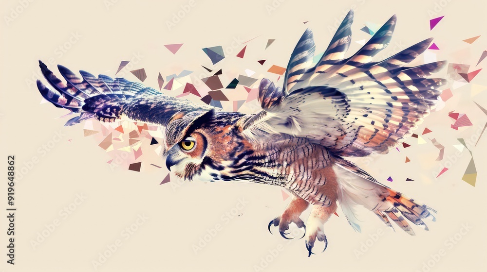 A Majestic Owl in Flight A Majestic Owl in Flight