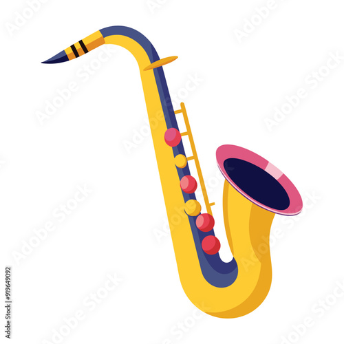 saxophone isolated on white background
