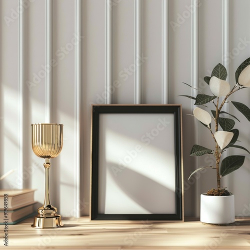 a blank award template mockup 