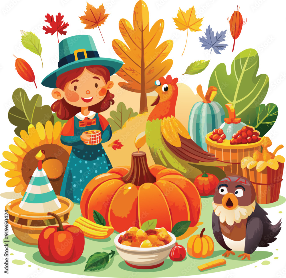 Fototapeta premium Thanksgiving vector design