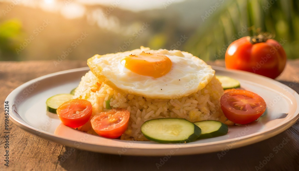 photo of fried rice on a plate photo of fried rice on a plate