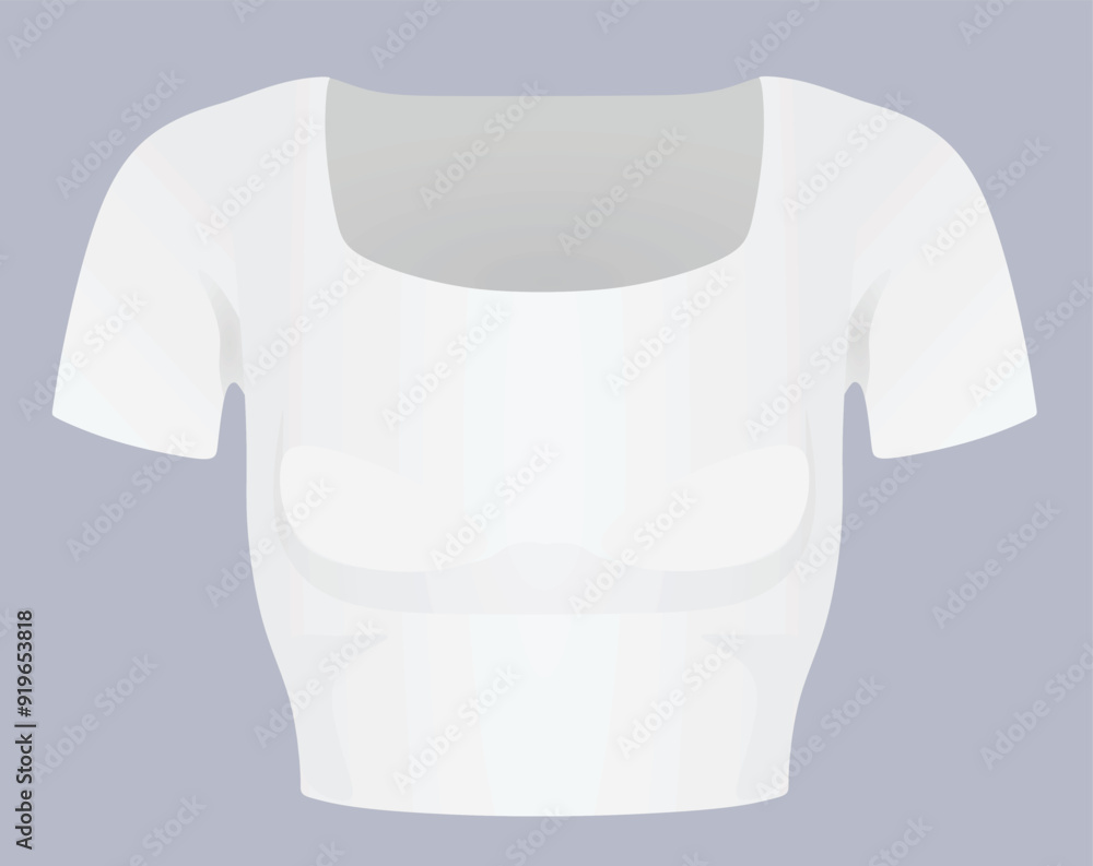White women crop top. vector illustration White women crop top. vector illustration