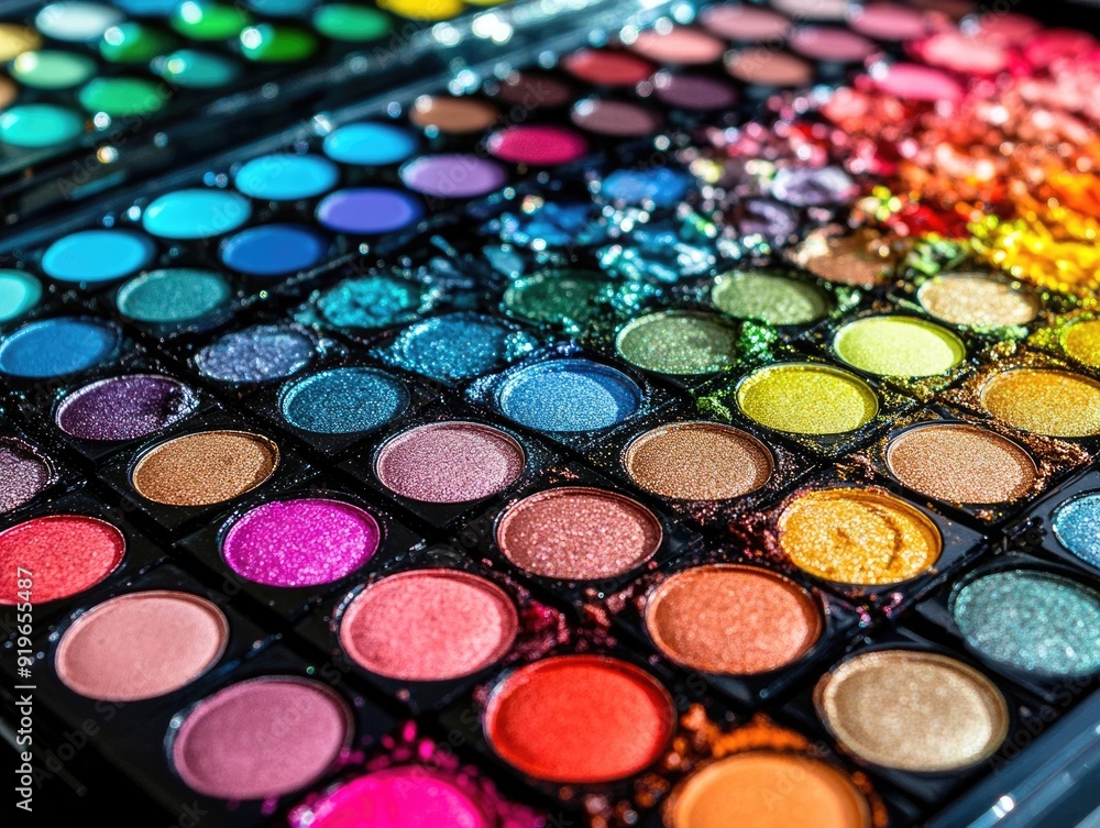 Pallet Make-Up. A Colourful Range of Eyeshadow in Beauty Shades Pallet Make-Up. A Colourful Range of Eyeshadow in Beauty Shades