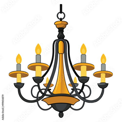 illustration of a candlestick with candle