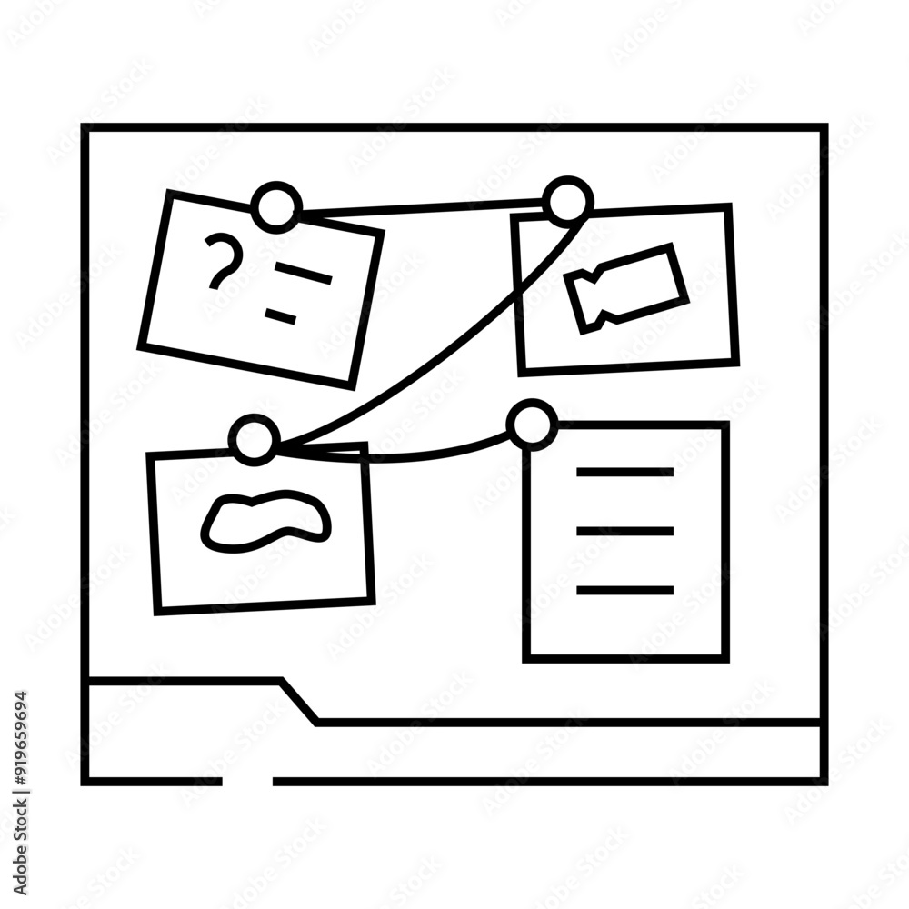 criminal investigation line icon vector. criminal investigation sign. isolated contour symbol black illustration criminal investigation line icon vector. criminal investigation sign. isolated contour symbol black illustration