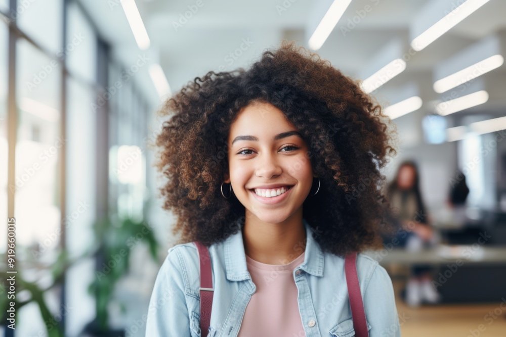 Smiling portrait of a female student Smiling portrait of a female student