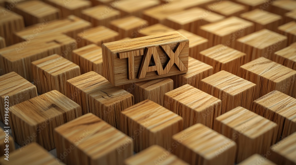 Tax Issues: Wooden Block Maze with TAX Letters. Copyspace for Taxation and Business Problems. 3D Rendering Tax Issues: Wooden Block Maze with TAX Letters. Copyspace for Taxation and Business Problems. 3D Rendering