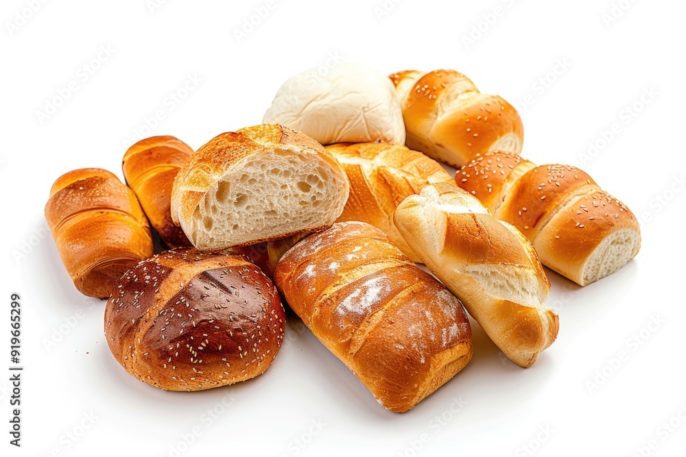 A collection of various bakery items including different types of bread and rolls. A collection of various bakery items including different types of bread and rolls.