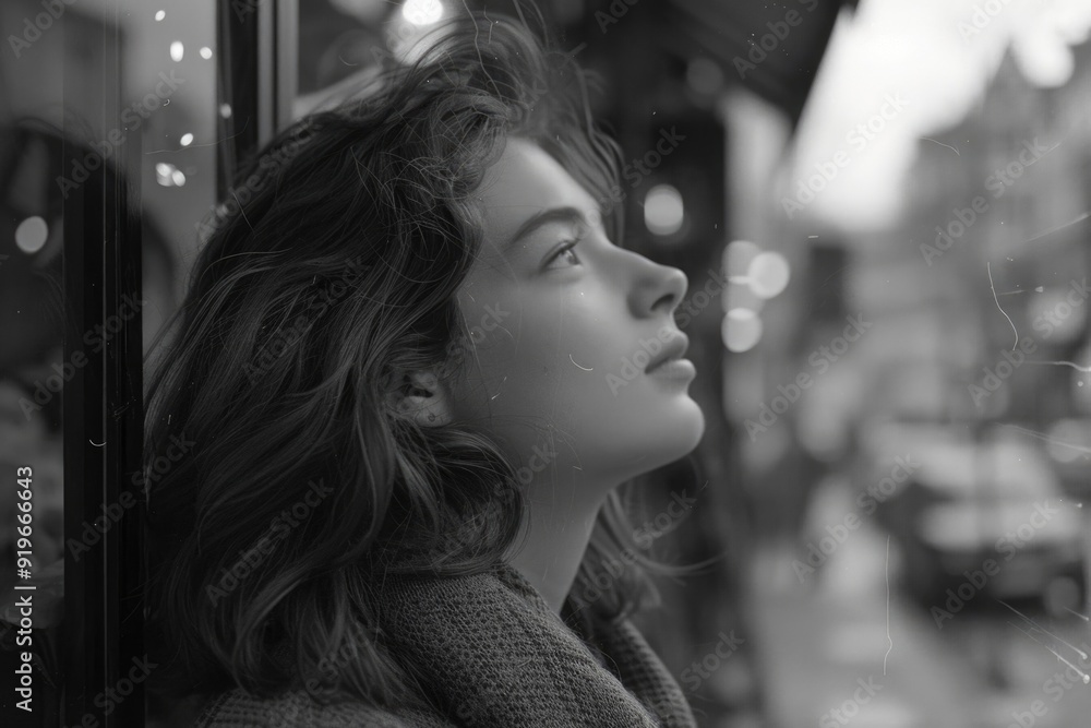 A woman gazing into the distance A woman gazing into the distance