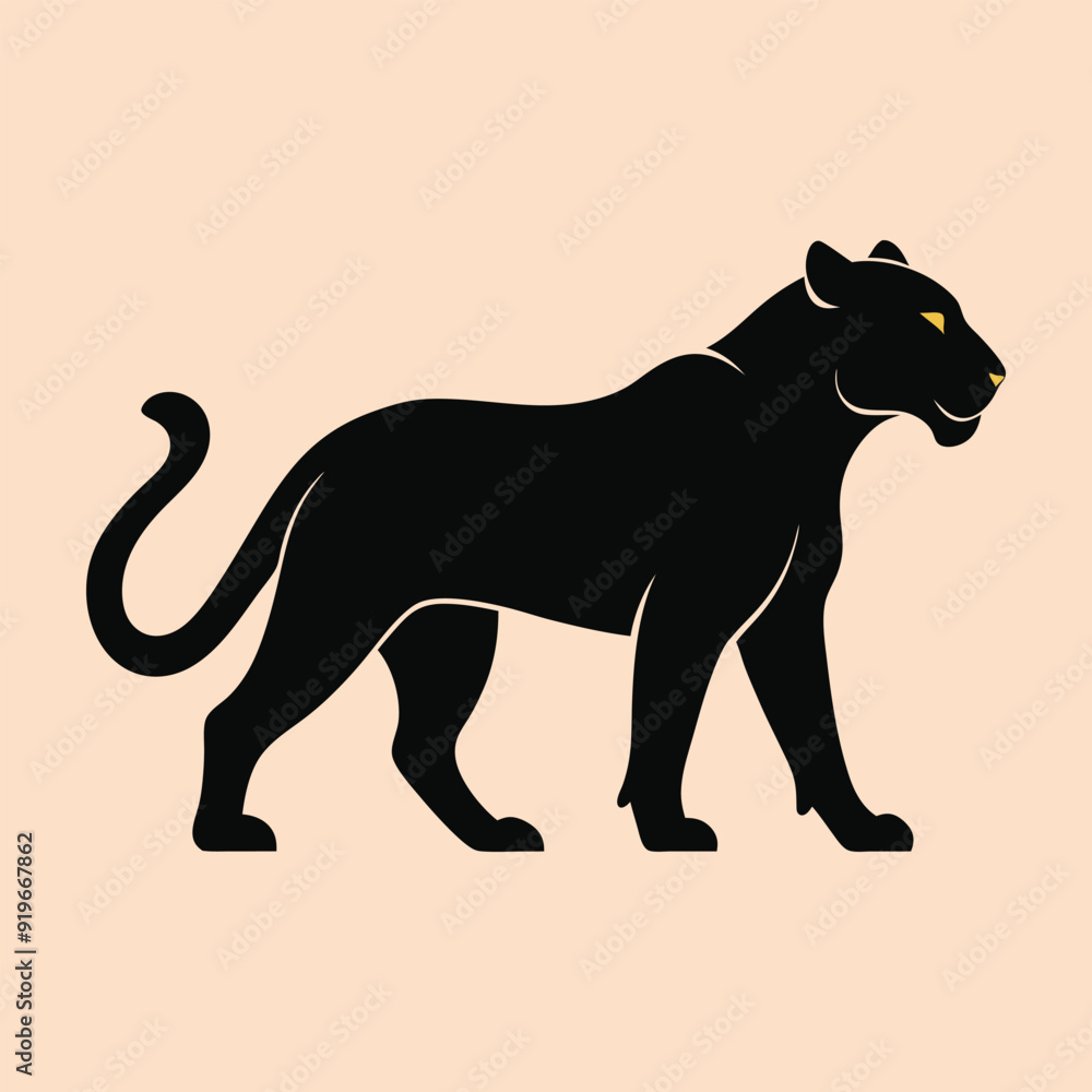 Obraz premium panther vector style design photo