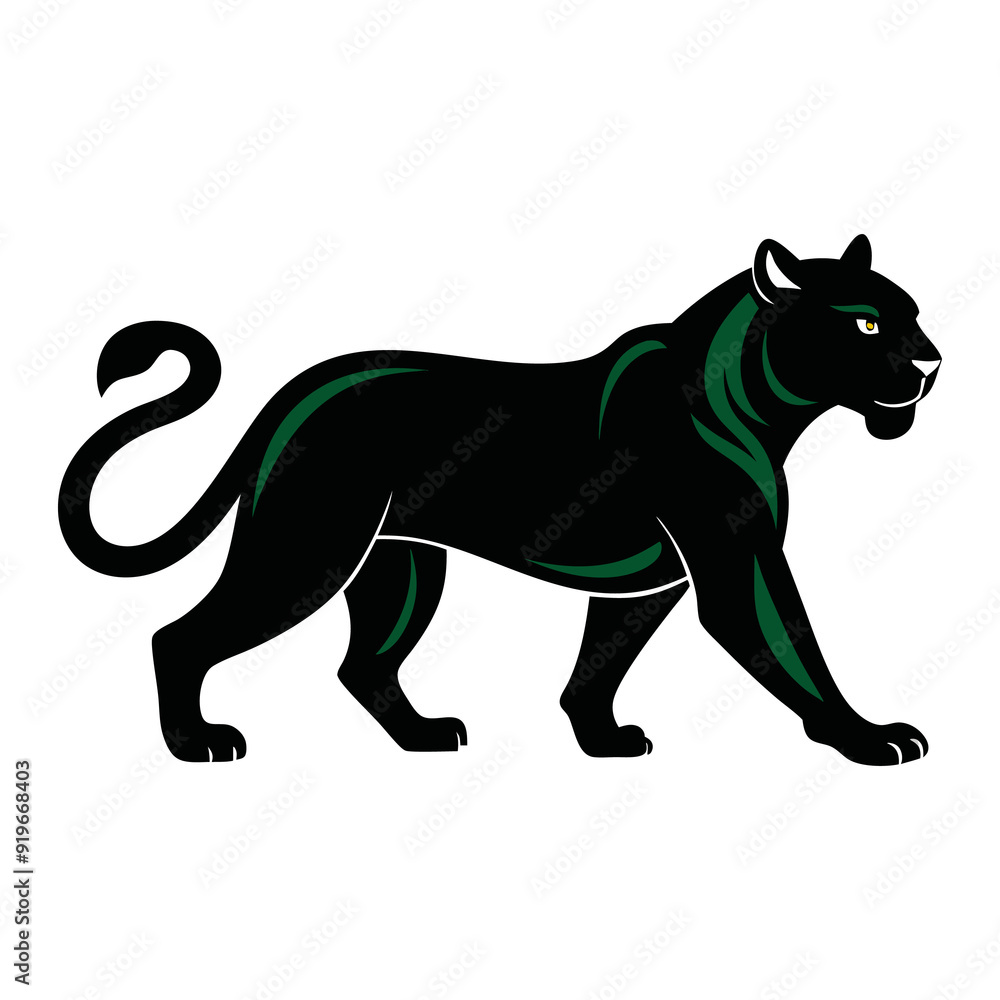 Obraz premium panther vector style design photo