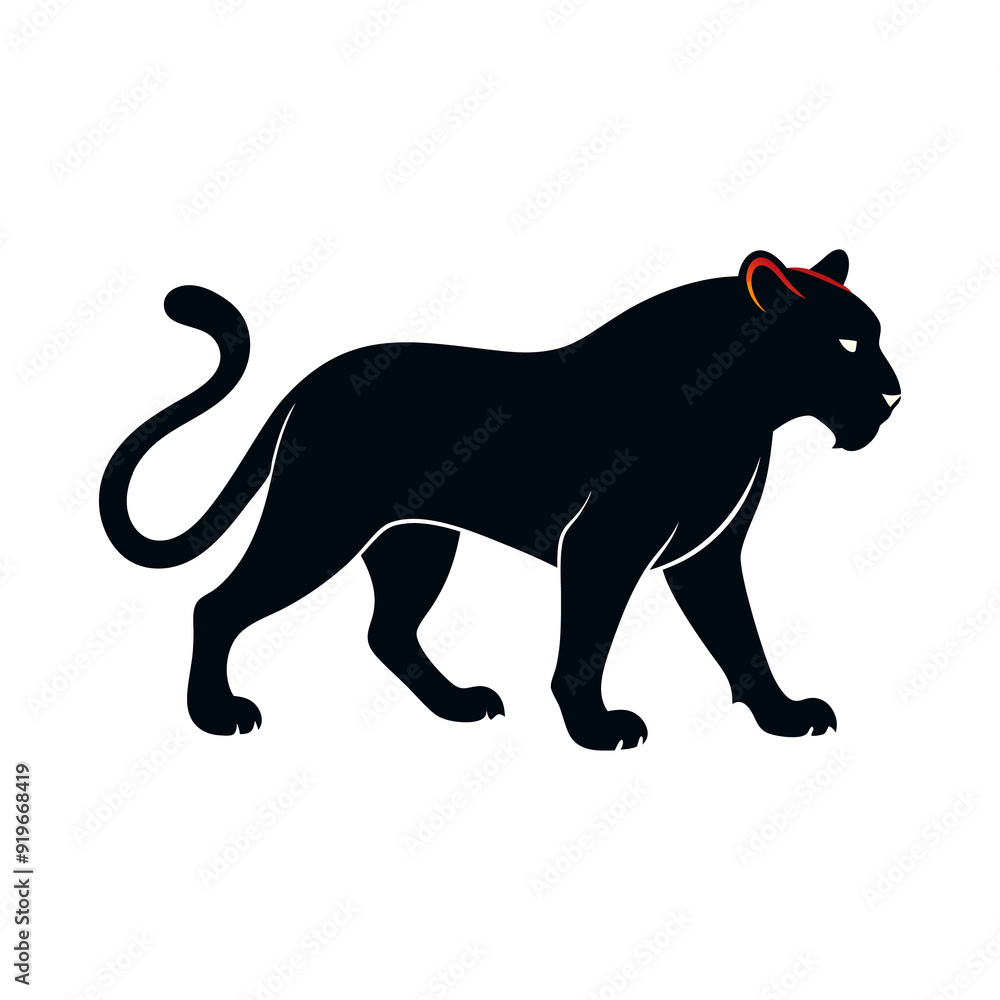 Obraz premium panther vector style design photo