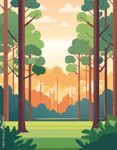 Atardecer en el bosque