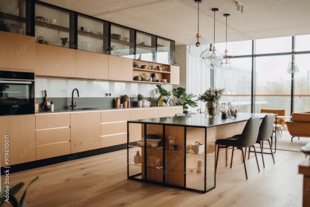 Interior of a nordic style kitchen Interior of a nordic style kitchen