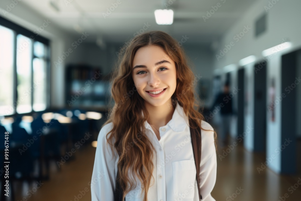 Smiling portrait of a female student Smiling portrait of a female student