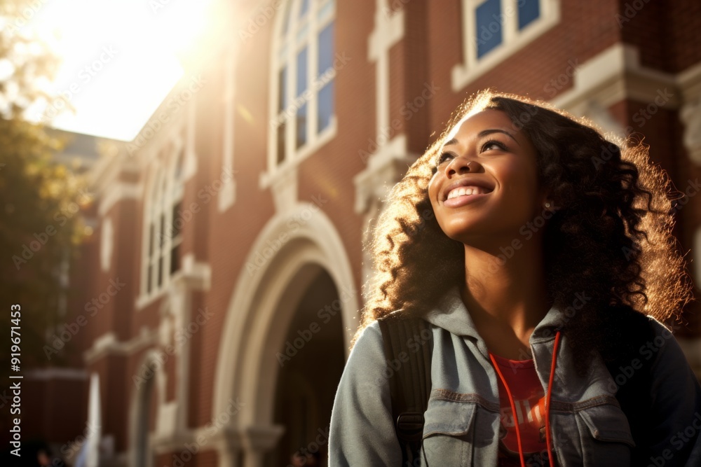 Smiling portrait of a female student Smiling portrait of a female student