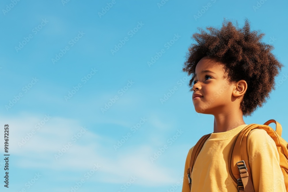 Determined Student Ready for a Bright Future - Back to School Concept Determined Student Ready for a Bright Future - Back to School Concept