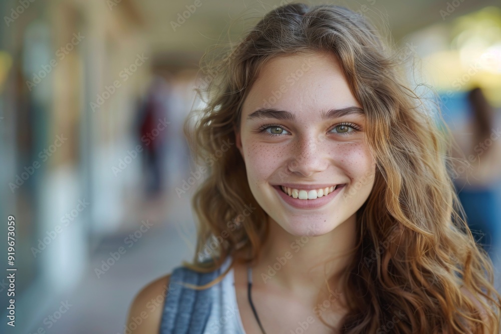 Smiling portrait of a female student Smiling portrait of a female student