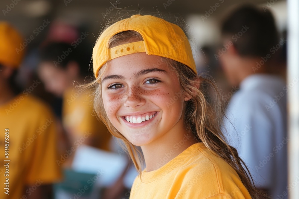 Portrait of a Dedicated Student Volunteering at a School Charity Event Portrait of a Dedicated Student Volunteering at a School Charity Event