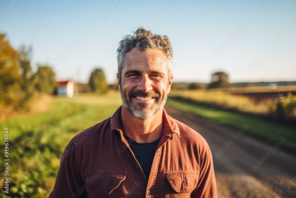 Smiling portrait of a middle aged Caucasian male farmer Smiling portrait of a middle aged Caucasian male farmer
