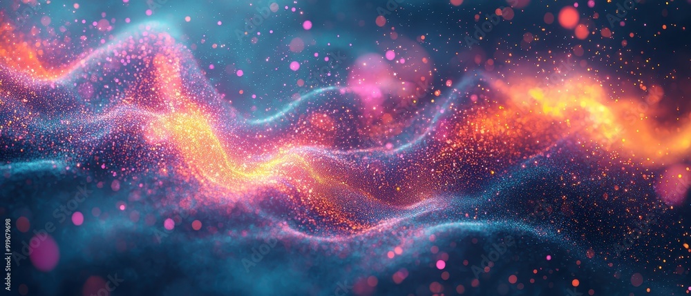 Swirling colorful particles Swirling colorful particles
