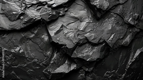 Black rock texture background, Dark black rock texture