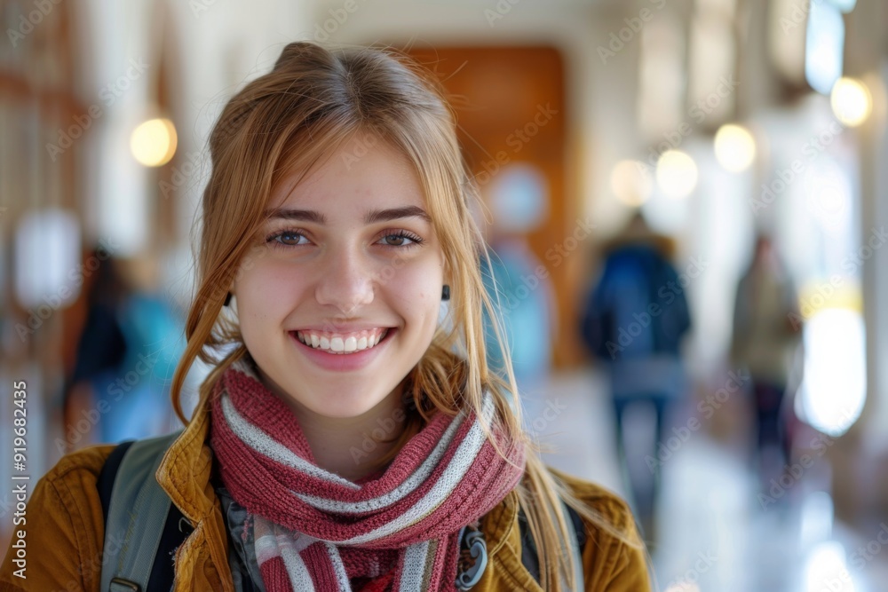 Smiling portrait of a female student Smiling portrait of a female student