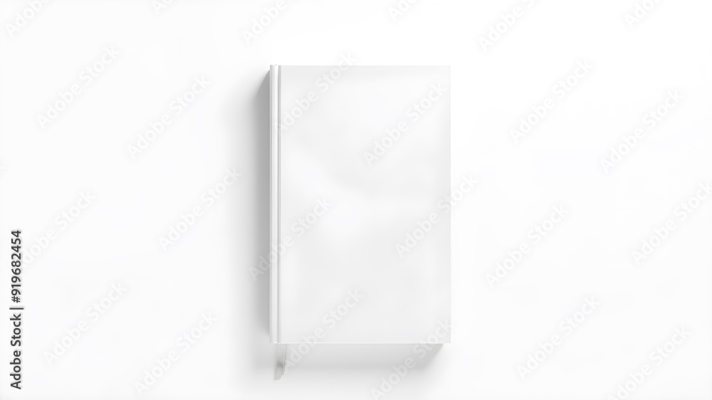 Fototapeta premium Blank book cover over white background. 3D rendering. Generative AI