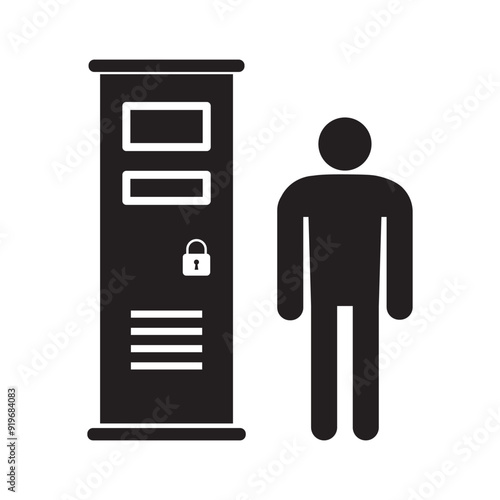 male locker room Vector icon, male Changing Rooms vector icon.