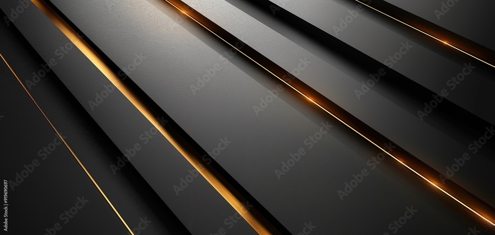 Abstract background with black and gold diagonal lines. Abstract background with black and gold diagonal lines.