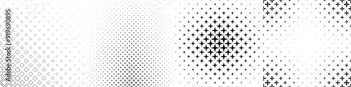 Monochrome geometrical pattern collection