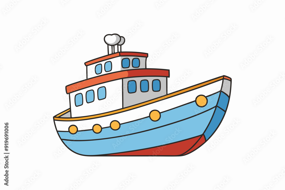 Boat art vector illustration Boat art vector illustration
