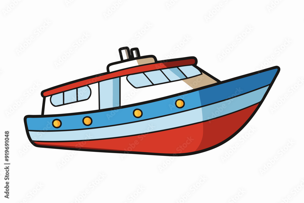 Boat art vector illustration Boat art vector illustration