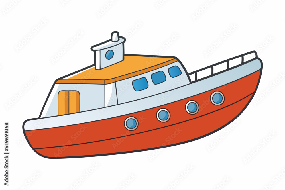 Boat art vector illustration Boat art vector illustration