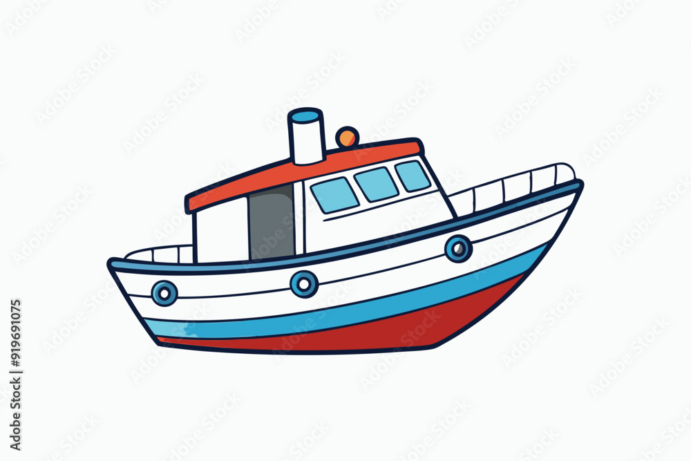 Boat art vector illustration Boat art vector illustration