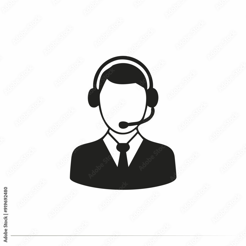 call center operator icon call center operator icon