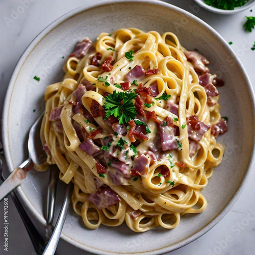 Pasta carbonara  photo