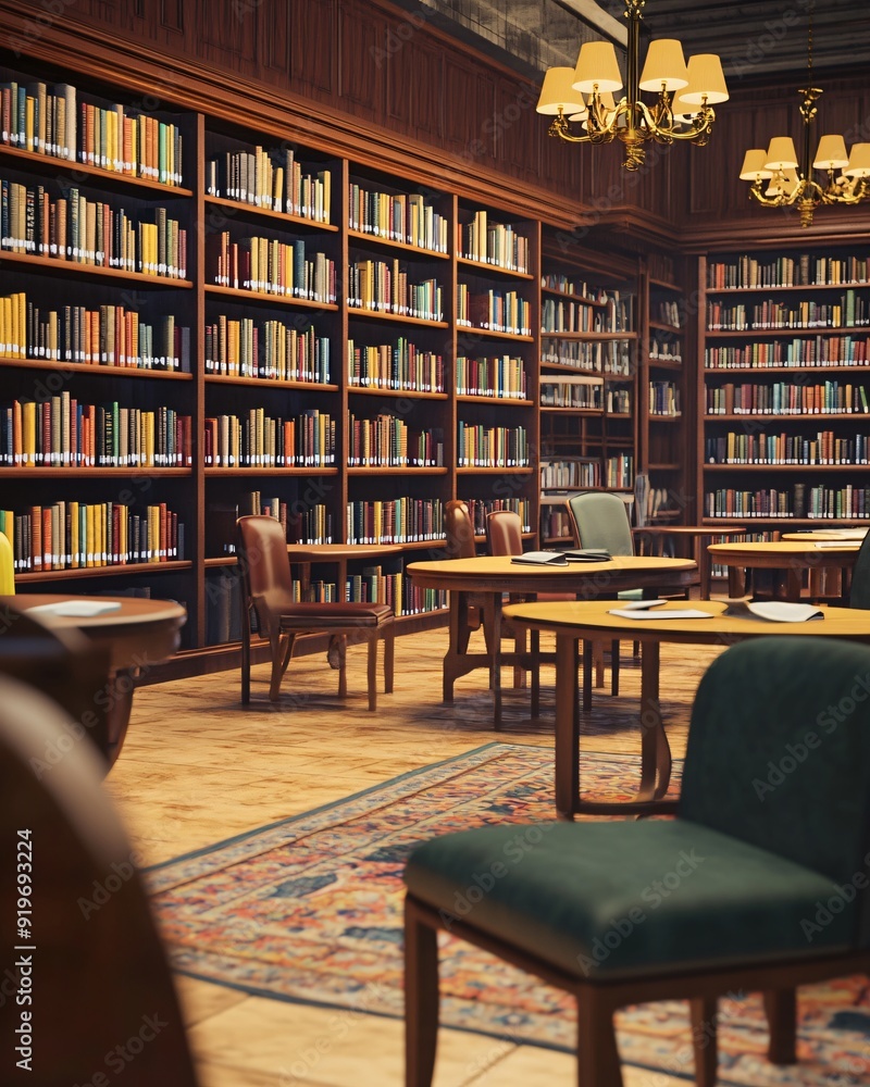 empty old school library empty old school library