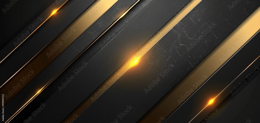 Abstract background with black and gold diagonal stripes. Abstract background with black and gold diagonal stripes.
