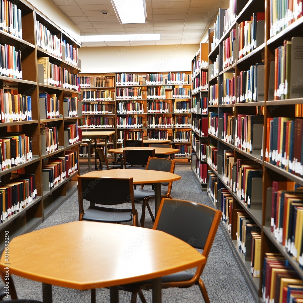 empty old school library empty old school library