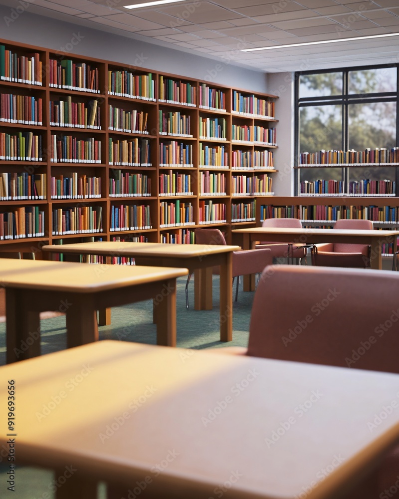 empty old school library empty old school library